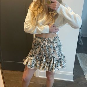 Selfie Leslie flounce miniskirt leopard size L.